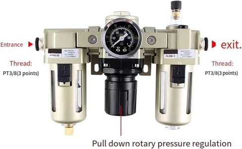 SMC Type Source Processor Triple Unit AC3000-03D Automatic Exhaust Oil-Water Separator Filtration and Pressure Regulating Valve(AC3000-03D 6mm) in Saudi Arabia