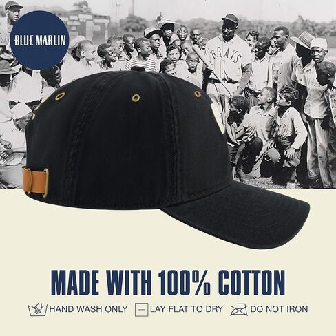 Blue Marlin Dad Hat, Adult Cotton Baseball Cap with Curved Brim, One Size. in Saudi Arabia