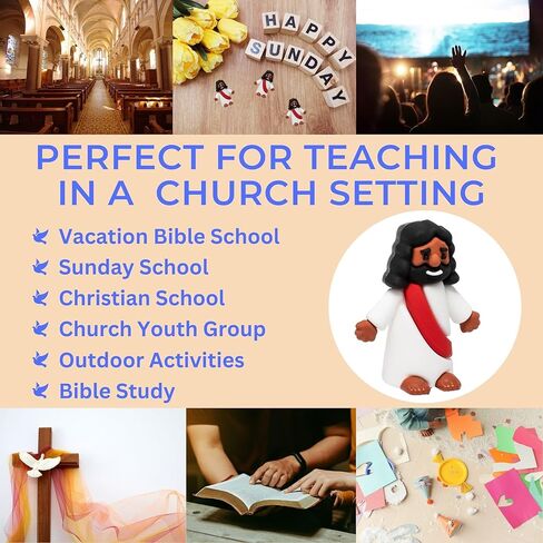 شخصيات يسوع الصغيرة 50 قطعة - تماثيل يسوع الصغيرة الحجم - تماثيل المسيح الصغيرة لحشو بيض عيد الفصح، هدايا وهدايا الحفلات الدينية، مدرسة الأحد، الحرف اليدوية في الفصول الدراسية، المعمودية، التأكيد (يسوع متعدد الألوان) in Kuwait