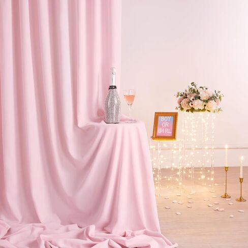 Black Backdrop Curtains 2 Panels 5ft x 10ft Polyester Photo Backdrop Drapes for Wedding Party Stage Birthday Decorations in Saudi Arabia