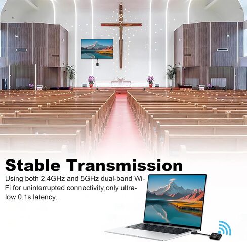طقم جهاز إرسال واستقبال لاسلكي HDMI 1080 بكسل، يدعم USB-C الهواتف الذكية وأجهزة الكمبيوتر اللوحية وأجهزة الكمبيوتر المحمولة، التوصيل والتشغيل موسع 2.4G/5G المحمول لبث الفيديو/الصوت إلى HDTV/أجهزة العرض/الشاشات 165FT in Saudi Arabia