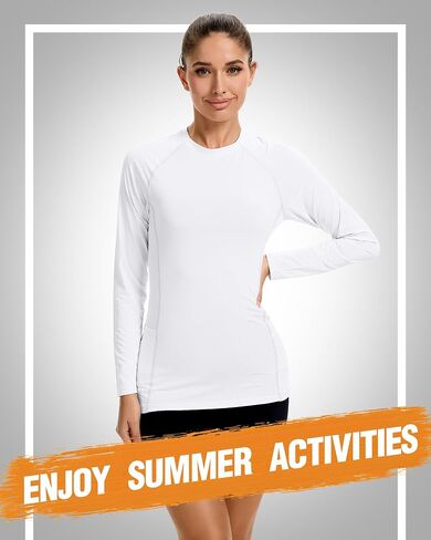 Janmercy 3 Pack Rash Guard for Women UPF 50+ SPF UV Sun Protects Twist قمصان تجريب طويلة الأكمام مع جيوب in Kuwait