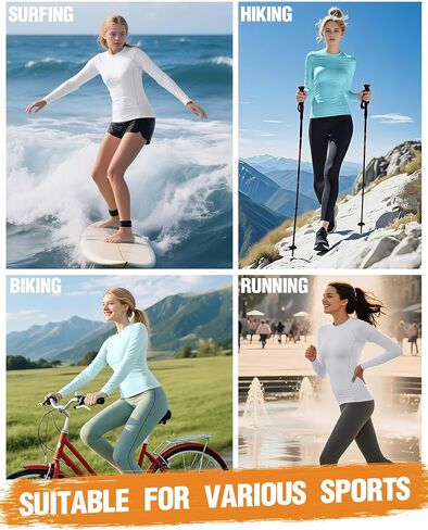 Janmercy 3 Pack Rash Guard for Women UPF 50+ SPF UV Sun Protects Twist قمصان تجريب طويلة الأكمام مع جيوب in Kuwait