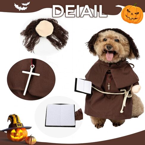 NACOCO Halloween Dog Doctor Costume - Pet Dentist Clothes Cat Funny Uniform Green Outfit Apparel Adjustable for Small Medium and Large Dogs(Green, XS) in Kuwait