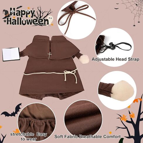 NACOCO Halloween Dog Doctor Costume - Pet Dentist Clothes Cat Funny Uniform Green Outfit Apparel Adjustable for Small Medium and Large Dogs(Green, XS) in Kuwait