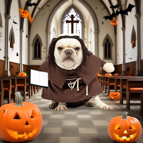 NACOCO Halloween Dog Doctor Costume - Pet Dentist Clothes Cat Funny Uniform Green Outfit Apparel Adjustable for Small Medium and Large Dogs(Green, XS) in Kuwait