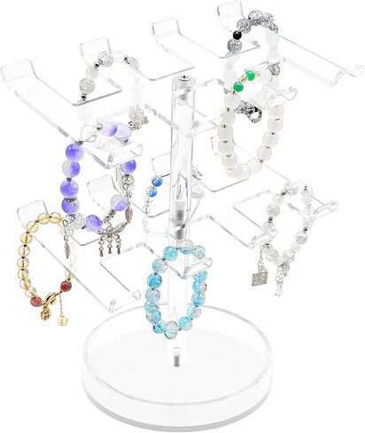 Bracelet Holder Organizer, 2 Tier Acrylic Bracelet Display Stand for Women in Kuwait