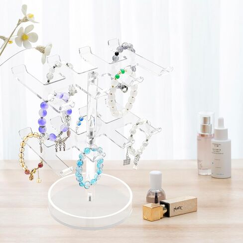 Bracelet Holder Organizer, 2 Tier Acrylic Bracelet Display Stand for Women in Kuwait