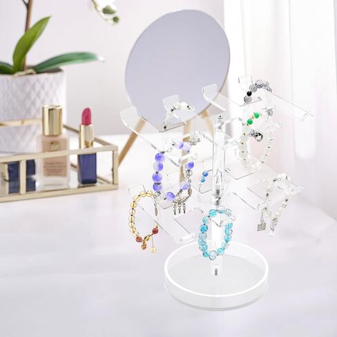 Bracelet Holder Organizer, 2 Tier Acrylic Bracelet Display Stand for Women in Kuwait