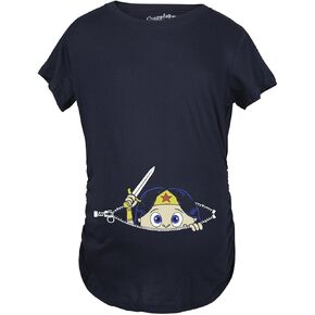Maternity Peeking Women Warrior Superhero Pregnancy Shirt in Kuwait
