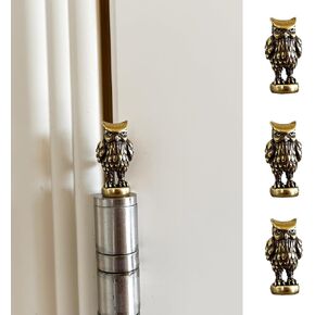 3 PCS Brass Fox Hinge رؤوس تزين أعلى ، قبعات رأس مفصلية مغناطيسية ، هدايا الطيور الممتعة للنساء زوجة جدة الجدة ، عتيقة تمثال تمثال الباب المفصلي. in Saudi Arabia