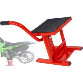 SUNROAD 330LBS Motorcycle Wheel Balancing Stand Portable Dirt Bike Stand Lift Hoist Table Height Adjustable, Red in Saudi Arabia
