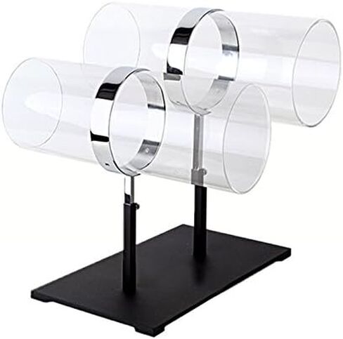 AMKO CSR-HD2 2-Tier Head Band Display - Acrylic Horizontal Headband Holder with 7 Inch Metal Base, Acrylic Height. Jewelry and Watch Organizers in Saudi Arabia