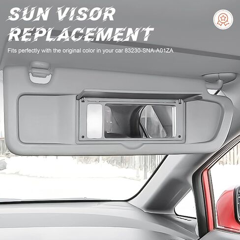 Gray Passenger Side Side Sun Visor Placent متوافق مع 2006 2007 2008 2008 2010 2011 Honda Civic ex Lx Sedan Si Coupe استبدال 83230-SNA-A01ZA in Saudi Arabia