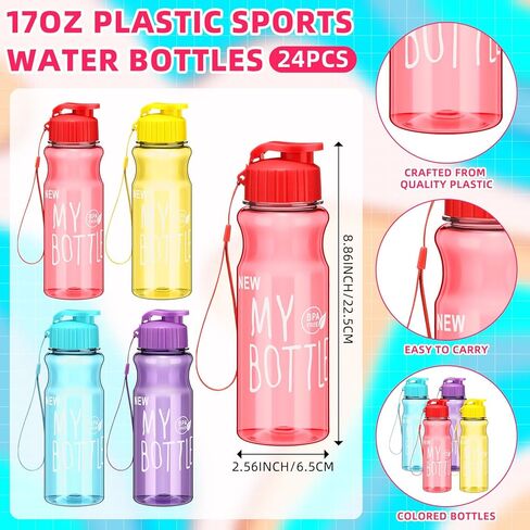 Sweetude 24 مجموعات العودة إلى اللوازم المدرسية تشمل 16 '' Bulk 24packs 24 bottle bottle 24 قلم رصاص حقيبة ظهر للمدرسة التبرع مجموعة أكياس الكتب الكلاسيكية لطلاب الفصل الدراسي لوازم الفصول الدراسية in Saudi Arabia