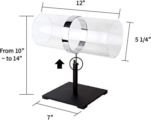 AMKO CSR-HD2 2-Tier Head Band Display - Acrylic Horizontal Headband Holder with 7 Inch Metal Base, Acrylic Height. Jewelry and Watch Organizers in Saudi Arabia