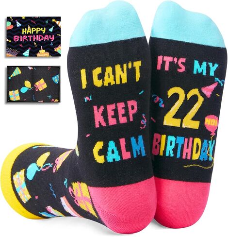 HAPPYPOP 21st Birthday Gifts Socks Ideas - Socks for 21 Year Olds Women Men, Best Gifts for 21 Year Olds, 21st Birthday Socks in Saudi Arabia