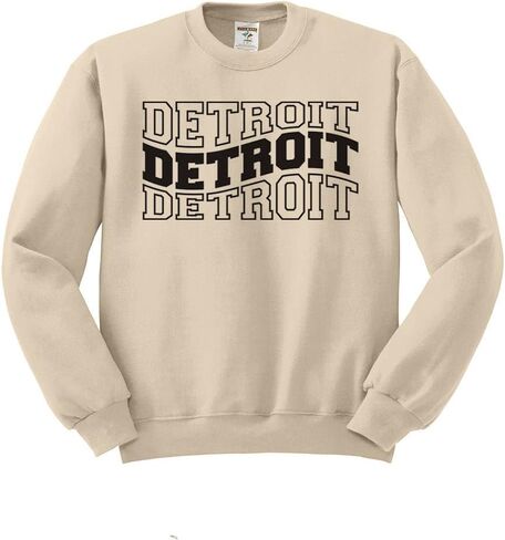 Teesandtankyou Wavy Detroit Sweatshirt للجنسين in Kuwait