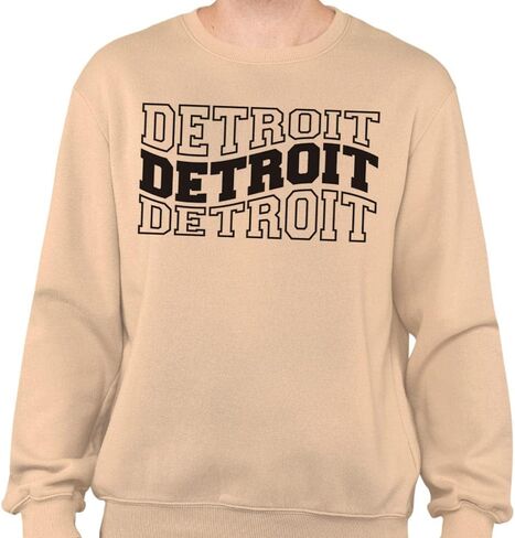 Teesandtankyou Wavy Detroit Sweatshirt للجنسين in Kuwait