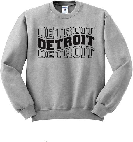 Teesandtankyou Wavy Detroit Sweatshirt للجنسين in Kuwait