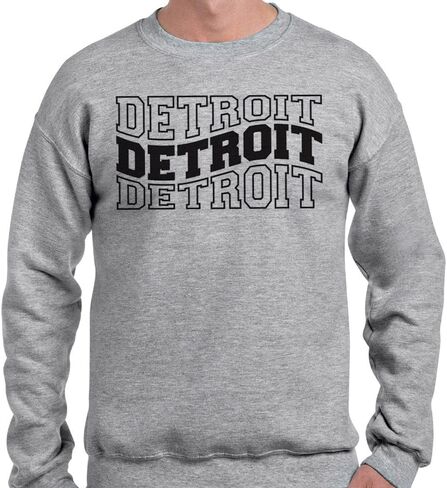Teesandtankyou Wavy Detroit Sweatshirt للجنسين in Kuwait