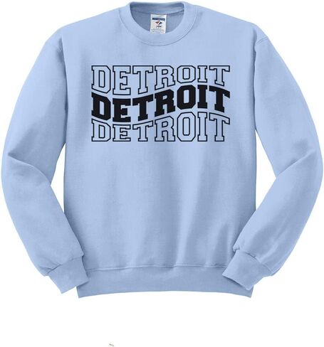 Teesandtankyou Wavy Detroit Sweatshirt للجنسين in Kuwait