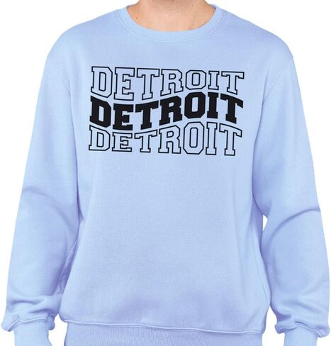 Teesandtankyou Wavy Detroit Sweatshirt للجنسين in Kuwait