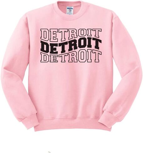 Teesandtankyou Wavy Detroit Sweatshirt للجنسين in Kuwait