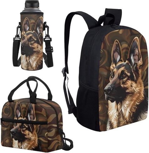 كيس مدرسة الأطفال Bass Fish Fish American Print 3 Pack Backpack for Boys with Box Box Cooler Water Bottle Cover Back to Schools Supplies in Kuwait