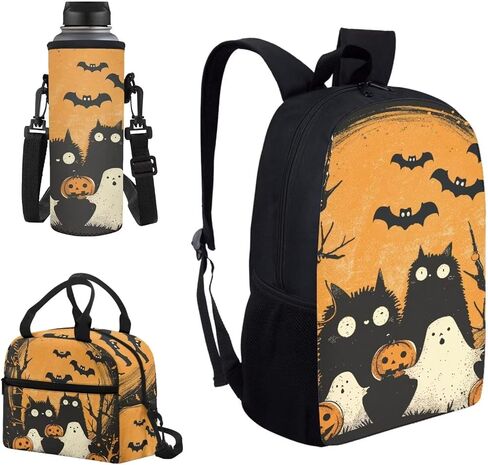 كيس مدرسة الأطفال Bass Fish Fish American Print 3 Pack Backpack for Boys with Box Box Cooler Water Bottle Cover Back to Schools Supplies in Kuwait