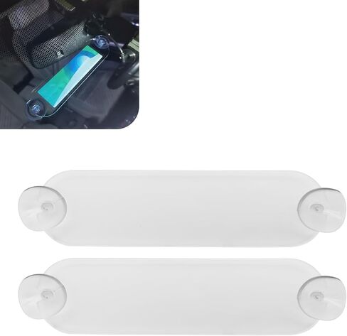 2 PCS EZ Pass Holder, Windshield Ipass Sticker Holder, Acrylic Transponder Holder, Windshield Sticker Holder with Strong Suction Cups, Universal for Most Toll Passes (Transparent) in Saudi Arabia