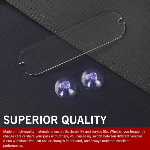 2 PCS EZ Pass Holder, Windshield Ipass Sticker Holder, Acrylic Transponder Holder, Windshield Sticker Holder with Strong Suction Cups, Universal for Most Toll Passes (Transparent) in Saudi Arabia