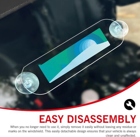 2 PCS EZ Pass Holder, Windshield Ipass Sticker Holder, Acrylic Transponder Holder, Windshield Sticker Holder with Strong Suction Cups, Universal for Most Toll Passes (Transparent) in Saudi Arabia