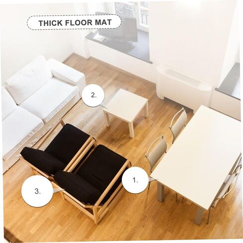 LIFKOME Transparent PVC Floor Mat for Hard Floors Easy to Clean Carpet Protector Multi-Functional Furniture Cover for Use in Saudi Arabia