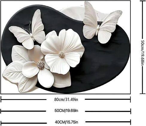 3D Realistic Pattern Non-Slip Absorbent Mat - Safe,Slip-Resistant,Quick-Drying,Diatomaceous Earth Bath(D,31.49 * 47.24IN) in Saudi Arabia