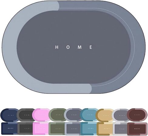 Modernized Magic Mat Bathroom, The Mat, Bath Water Absorbing Quick-Dry Bathroom Rugs(Gray-a,19.6 * 31.4in) in Saudi Arabia