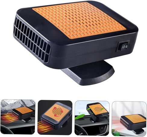 STOBAZA 1Pc Portable Car Heater Vehicle Windshield Defroster Defogger with Hollow Design for Efficient Heating for Cars Trucks More in Saudi Arabia