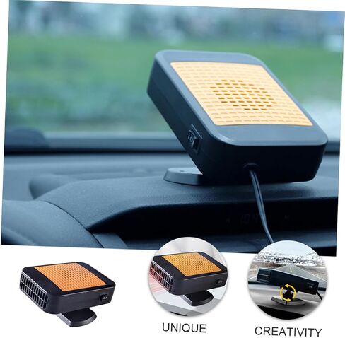 STOBAZA 1Pc Portable Car Heater Vehicle Windshield Defroster Defogger with Hollow Design for Efficient Heating for Cars Trucks More in Saudi Arabia