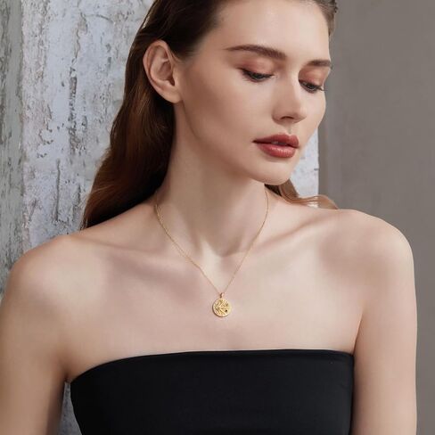 Cicy Bell 18k Gold Plated Necklace for Women Princess Cubic Zirconia Dainty Pendant Necklace Trend Jewelry Gift, 17.7" + 1.9" Extender in Kuwait