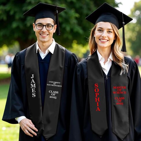 Personalized Graduation Stole with Name, Custom Graduation Sash 2025, Customized Graduation Stole, Congratulations Sash 70'' in Saudi Arabia