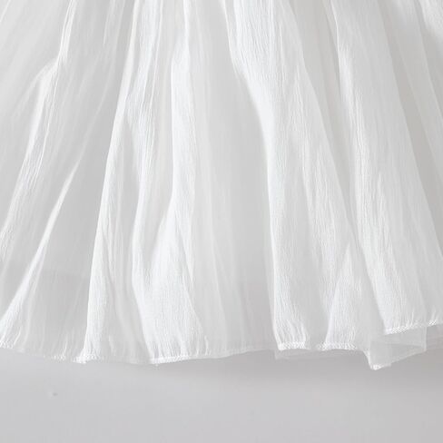 Tutu.kk Toddler Girls Summer Dress Puff Short Sleeve V-Neck Back Dress for Birthday Party Outfits 1-8Y in Saudi Arabia
