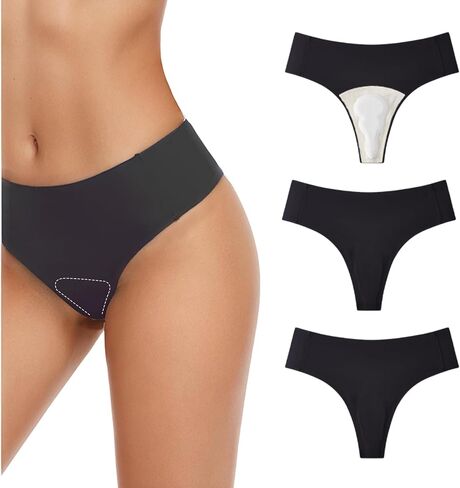 Seamless Invisible Thongs for Women Anti Concealer Cover No Show Panties Hide Feminine Lines G-String Thong Underwear in Saudi Arabia