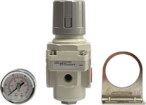 AR2000-02 AR3000-03 1/4'' Air Pressure Regulator Control Compressor Pump Gas Regulating Treatment Units with Gauge Adjustable(AR2000-02 PC8-02) in Saudi Arabia