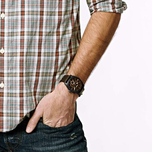 Fossil Men's Machine Quartz Staflist Steel Cronograph Watch in Saudi Arabia