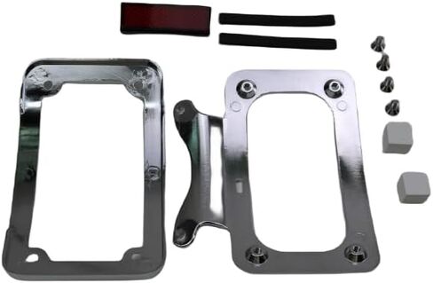 Motorcycle 7inchx4inch License Plate Frame Bracket Holder for Harley Street Glide Road King 2010 2011 2012 2013 2014 2015 FLHX FLHXS FLHXSE FLTRX FLTRXS Touring Chrome in Saudi Arabia