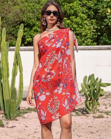 Eicolorte Womens Beach Cover Up Chiffon Sheer Bikini Beach Swimsuit Coverup Sarong Pareo Wraps for Women in Saudi Arabia