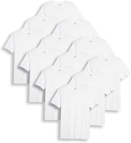 Jockey Men Undershirt Classic Crew Neck Undershirt - 12 Pack ، White ، 3XL in Saudi Arabia