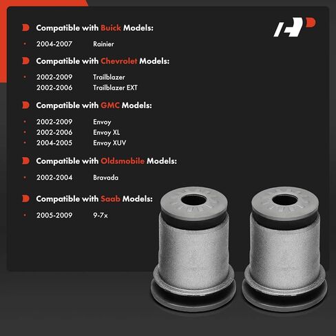 A-Premium 2 x Front Lower Inner Rearward Control Arm Bushing Kit, Compatible with GMC Envoy 2002-2009, Envoy XL XUV & Buick Rainier & Chevrolet Trailblazer EXT & Oldsmobile Bravada & Saab 9-7x in Saudi Arabia