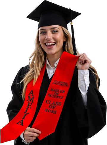 Personalized Graduation Stole with Name, Custom Graduation Sash 2025, Customized Graduation Stole, Congratulations Sash 70'' in Saudi Arabia