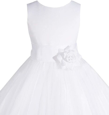 Free Hair Bow Made in USA 2-16 Years Flower Girl Communion Pageant Easter Wedding Dress in Saudi Arabia